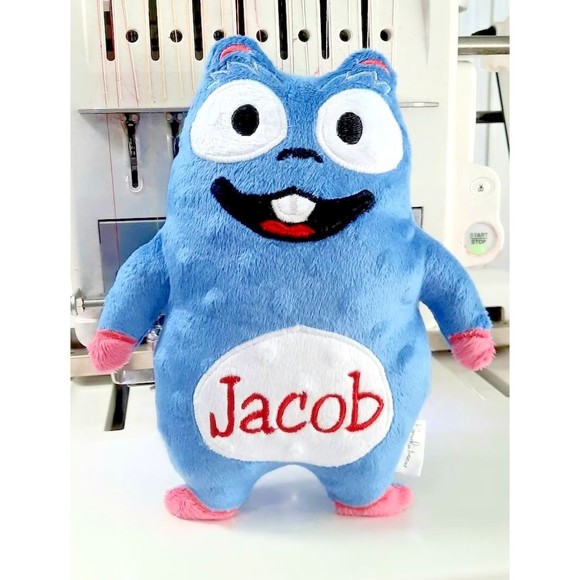 COPY - Grizzy And The Lemmings Lemming Plush handmade 8.5" beaver Embroidery - Picture 2 of 6